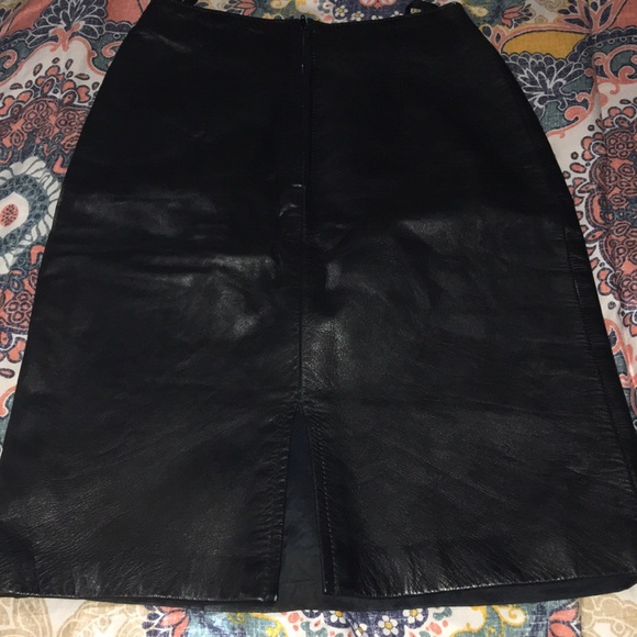 Wilson suede & leather pencil skirt - Picture 2 of 5